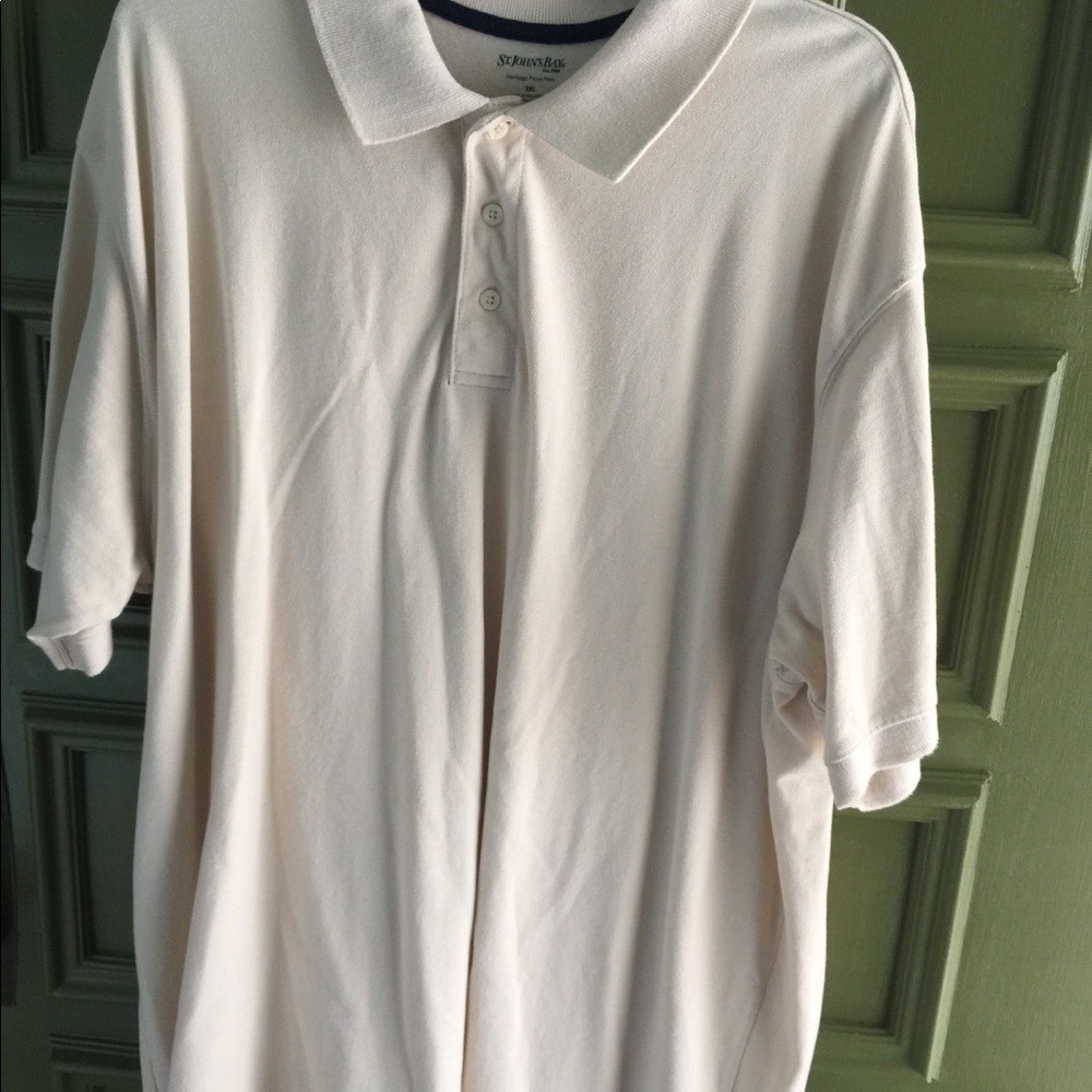 ST JOHN’S BAY Men’s Polo 2XL Tan Shirt